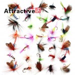 Attractive 36pcs Fly fishing Lure Hooks  Butterfly Insects Style Salmon Flies Trout Single Dry Fly Fishing Lures Fishing Tackle