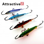 Attractive 4pcs 18g 83mm Spoon Metal Lures Ice Fishing Lures Brand Hard Bait Fresh Water Bass Walleye Crappie Fishing Tackle 
