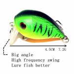 Attractive 5pcs 4.5cm/7.2g Fishing Lures Crank Baits Mini Crankbait Artificial Lure Bait with Feather Lifelike Fake Lure Wobbler