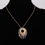 Austrian Crystal jewelry sets for women party fashion gold color rhinestone charm pendant necklace earrings set indian bijoux
