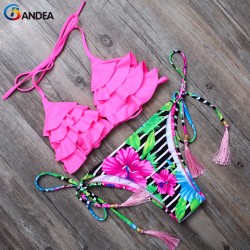 BANDEA 2017 bikini sexy women swimsuit halter swimwear female swimsuit brazilian bikini set bandeau bathing Suit beach wear 6705