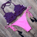 BANDEA 2017 bikini sexy women swimsuit halter swimwear female swimsuit brazilian bikini set bandeau bathing Suit beach wear 6705