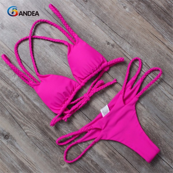 BANDEA bikinis women 2017 halter swimwear swimsuit padded bikini set sexy swimwear female beachwear bathing suit biquini HA013