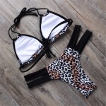 BANDEA maillot de bain femme women bikini set 2017 halter swimwear print swimsuit sexy leopard bathing suit padded bikini HA004