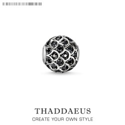 Beads Black Fish,925 Sterling Silver & Rhinestone Beads Fits Bracelet Thomas Necklace Jewelry Accessories Gift For Women & Men