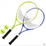 Beginner exercises double shot of adult training package tennis racket