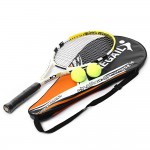 Carbon Aluminum Alloy Tennis Racket  Durable Tennis Racket Yellow Aluminum Alloy Frame Top Material Strings with Tennis Bag