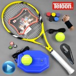 Carbon tennis racket  for beginners single training   single  shot 