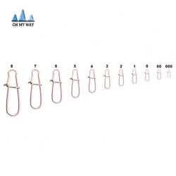 DAGEZI 100 pcs/lot 11size fishing gear accessories Connector copper swivel Stainless steel swivels black/white fishing tackle