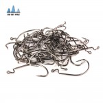 DAGEZI 2017 Hot 100pcs/lot black High carbon Steel Fishing Hooks Crank Lead Sharp Hooks 9 Sizes super big black Wide crank hook