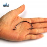 DAGEZI 2017 Hot 100pcs/lot black High carbon Steel Fishing Hooks Crank Lead Sharp Hooks 9 Sizes super big black Wide crank hook