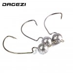 DAGEZI 5pcs/lot crank Jig head hook 3.5g 5g 7g fishing hook lead Jig lure hard baits soft worm fishing tackle accessories