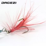 DAGEZI Blue Metal Sequins Fishing Lure Spoon Lure with Feather Noise Paillette Hard Baits with Treble Hook Pesca Fishing Tackle