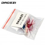 DAGEZI Blue Metal Sequins Fishing Lure Spoon Lure with Feather Noise Paillette Hard Baits with Treble Hook Pesca Fishing Tackle