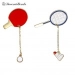 DoreenBeads 2016 Fashion Enamel Sports Badminton/ Table tennis Brooch Pins Jewelry Accessories 1 Piece