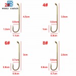 Easy Catch 200pcs 79580 Fishing Hooks Tea Color Long Shank Streamer Dry Fly Tying Fishing Hook For Jig Size 2 4 6 8 10