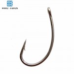 Easy Catch 200pcs 8245 Carp Fishing Hooks Silver Teflon Coated Circle Curve Shank Carp Hair Rigs Fishing Hook Size 2 4 6 8