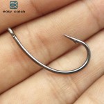 Easy Catch 200pcs 8245 Carp Fishing Hooks Silver Teflon Coated Circle Curve Shank Carp Hair Rigs Fishing Hook Size 2 4 6 8
