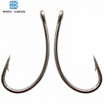 Easy Catch 200pcs 8245 Carp Fishing Hooks Silver Teflon Coated Circle Curve Shank Carp Hair Rigs Fishing Hook Size 2 4 6 8