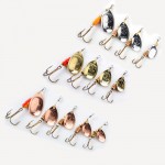 FISHKING 12pcs/lot 3 Color Size4 Fishing Lure Mepps Aglia Hard Spoon Lures With High Carbon Hook Peche Jig Lure Fishing Tackle