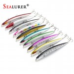 Fishing 18CM Long Minnow Lure Artificial Wobble Plastic Floating Hard Bait Pesca Fish Tackle Isca Crankbait 10 Colors 26G/Pcs