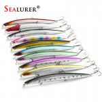 Fishing 18CM Long Minnow Lure Artificial Wobble Plastic Floating Hard Bait Pesca Fish Tackle Isca Crankbait 10 Colors 26G/Pcs