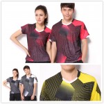 Free Shipping Badminton Set ( T-shirt + Shorts) T5005 Team Women Stripe Design Badminton Table Tennis Sport Set T-5105