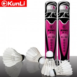 Free Shipping Kunli Badminton shuttlecocks KL-02 best grade water duck feather shuttlecocks for Tournament  Super durable