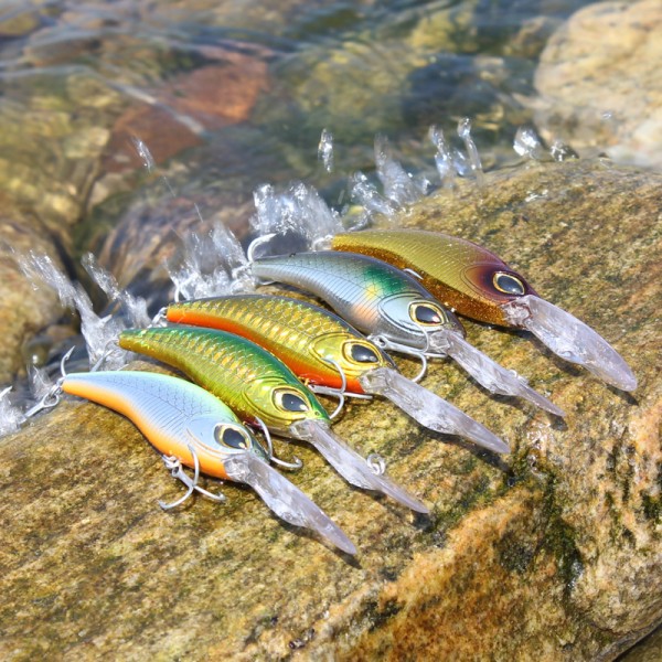 Free shipping Super Quality 5 Colors 14cm 20.6g Hard Bait Minnow Crank Fishing lures Bass Fresh Salt water 4# VMC hooks