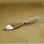 Free shipping metal fishing lure spoon spinner bait 6g 10g gold/silver 360 degree rotation fishing tackle China Hard Bait