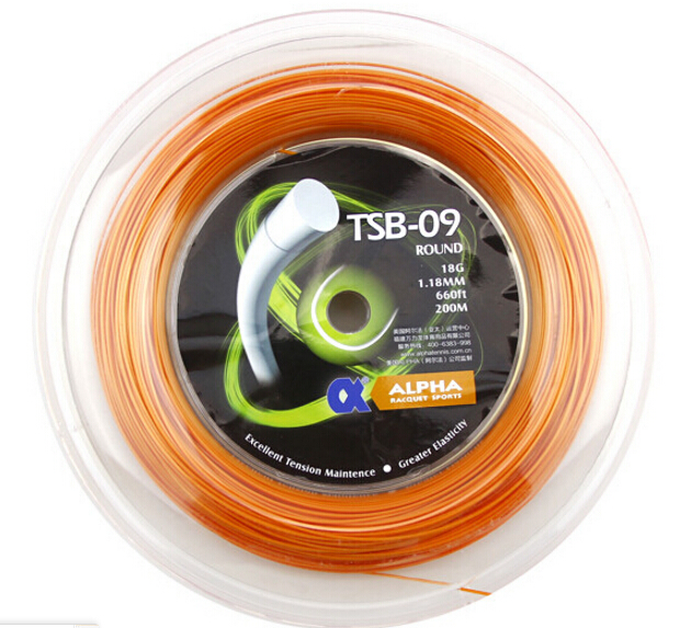 Free Shipping Alpha TSB09 Polyester tennis string roll 200 M