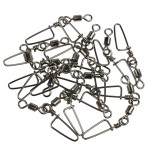 Goture 200pcs/bag Fishing Swivel Rolling Swivel with Coastlock Snap Size 6, 4, 2 Hook Lure Connector Terminal Fishing Tackle