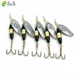 HENGJIA 5pcs Spoon Fishing Lure 8.5cm 18g Hard Fishing Spoon Lure Metal Jigging Lure Baits Spinner bait carp Fishing Tackle