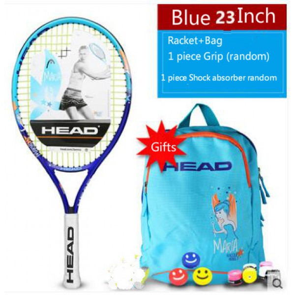 Head 21/23/25 Inch Junior Carbon Fiber Tennis Racquet for Kids Youth Childrens Sharapova  Training Rackets With bag cover
