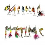 Hengjia 29pcs Spinners Fishing Lure Mixed color/Size/Weight 3~10G Metal Spoon Lures hard bait fishing tackle Atificial bait