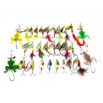 Hengjia 29pcs Spinners Fishing Lure Mixed color/Size/Weight 3~10G Metal Spoon Lures hard bait fishing tackle Atificial bait