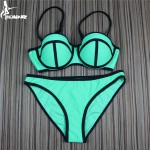 High Grade Nylon Bikinis 2016 Swimwear Women Bandage Swimsuits  Brazilian Push Up Bikini Set Bathing Suits Biquini Beach Wear