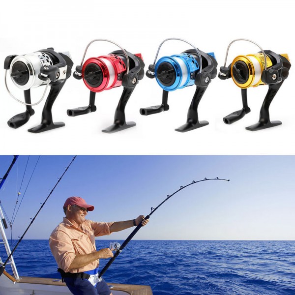 High Speed Fishing Line G-Ratio 5.2:1 Bait Folding Rocker Spinning Fishing Reels With Line