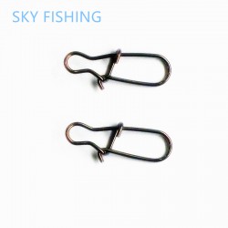 Hot Sale 100pcs Hooked Snap Pin Stainless Steel Fishing Barrel Swivel Safety Snaps Hook Lure Accessories Connector Snap Pesca