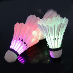 Hot Sale Dark Night 4 pcs/lot Colorful LED Badminton Feather Shuttlecock Shuttlecocks New