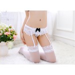 Hot Sheer Net Lace Tighs High Stockings Lace Top Over The Knee Women Lingerie Stockings Pantyhose Sexy Garter Belt Stocking Set