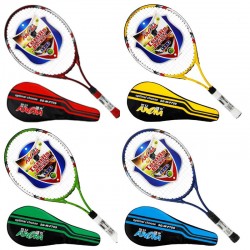 Hot 4 Color Ultralight Carbon Aluminum Tennis Racket Adult Student Training Racket with String Free Racket Bag Grip Size: 4 1/4