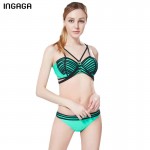 INGAGA New Sexy Bikini Set 2017 Bandage Swimwear Women Push Up Swimsuit Low Waist biquini Bathing Suits