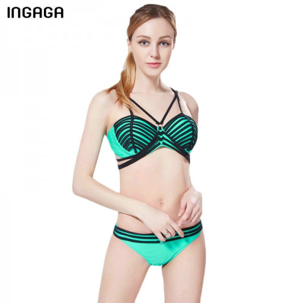 INGAGA New Sexy Bikini Set 2017 Bandage Swimwear Women Push Up Swimsuit Low Waist biquini Bathing Suits