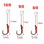 JSM 50pcs/lot Stainless Steel Fishing Hook With PE Line Fly Tying Jig Assist Bait Fish hooks Carp Fishing hooks size 1/0-10/0 