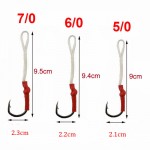 JSM 50pcs/lot Stainless Steel Fishing Hook With PE Line Fly Tying Jig Assist Bait Fish hooks Carp Fishing hooks size 1/0-10/0 