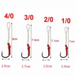 JSM 50pcs/lot Stainless Steel Fishing Hook With PE Line Fly Tying Jig Assist Bait Fish hooks Carp Fishing hooks size 1/0-10/0 