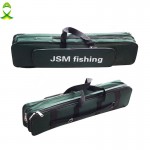 JSM green Two-Layer Nylon Fishing Bag Large Capacity Double Layer Fishing Rod Tackle Bag Fishing Equipment bags