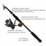 KastKing 99% Carbon 1.8M 2.1M 2.4M 2.7M 3.0M 3.6M Portable Telescopic Fishing Rod Spinning Fish Hand Fishing Tackle Sea Rod