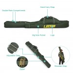 LEO 100cm/150cm Fishing Bags Portable Folding Fishing Rod Carrier Canvas Fishing Pole Tools Storage Bag Case Fishing Gear Tackle